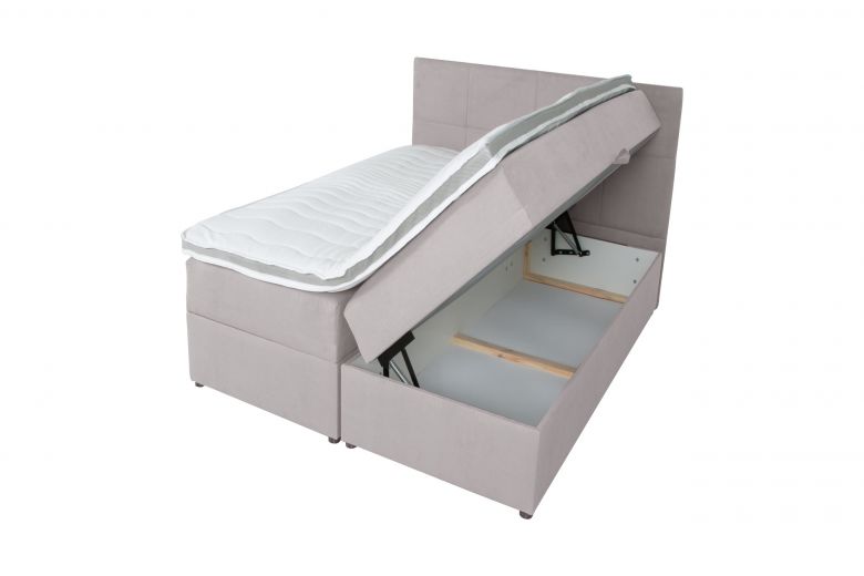 Boxspring bed 160x200 - Lena (Pull-out with storage box)