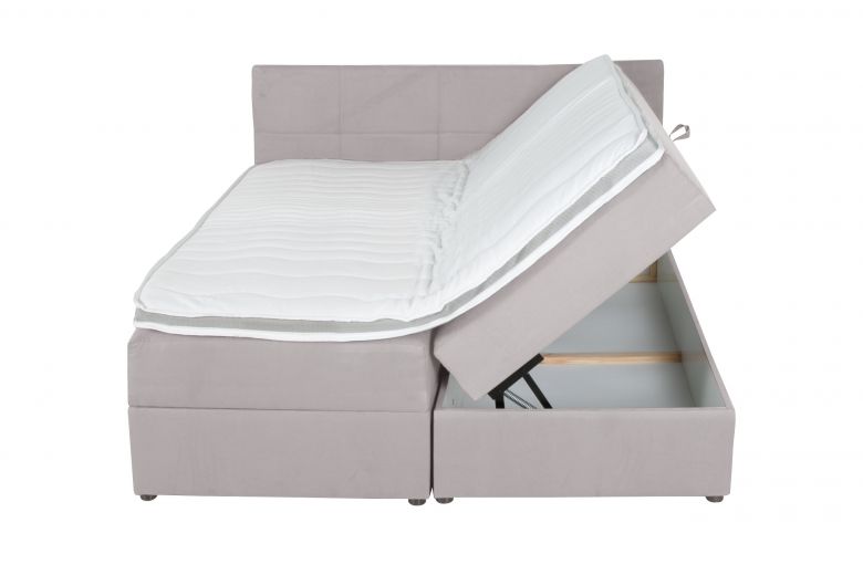 Boxspring bed 160x200 - Lena (Pull-out with storage box)