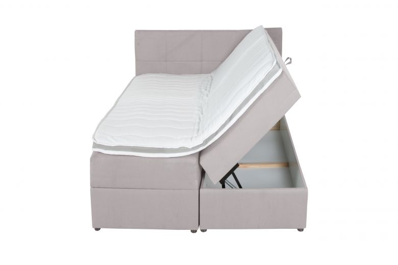 Boxspring bed 160x200 - Lena (Pull-out with storage box)