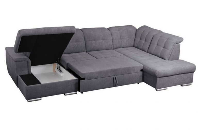 U shape sofa - Action (Pull-out with storage box)