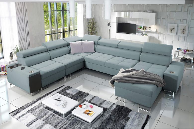 U shape sofa - Morena VIII (Pull-out with storage box)