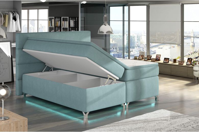 Boxspring bed - Amadeo (Pull-out with storage box)