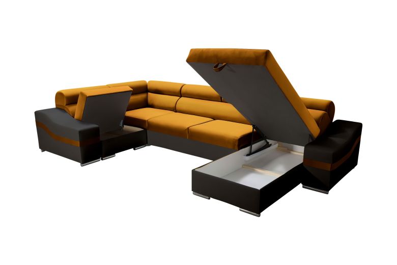 U shape sofa - Barcelona (Pull-out with storage box)