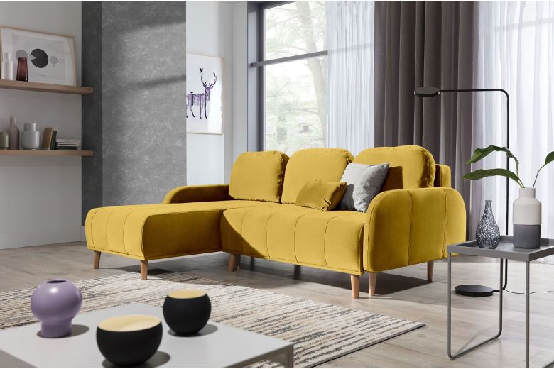Corner sofa - Domi (Pull-out with storage box)