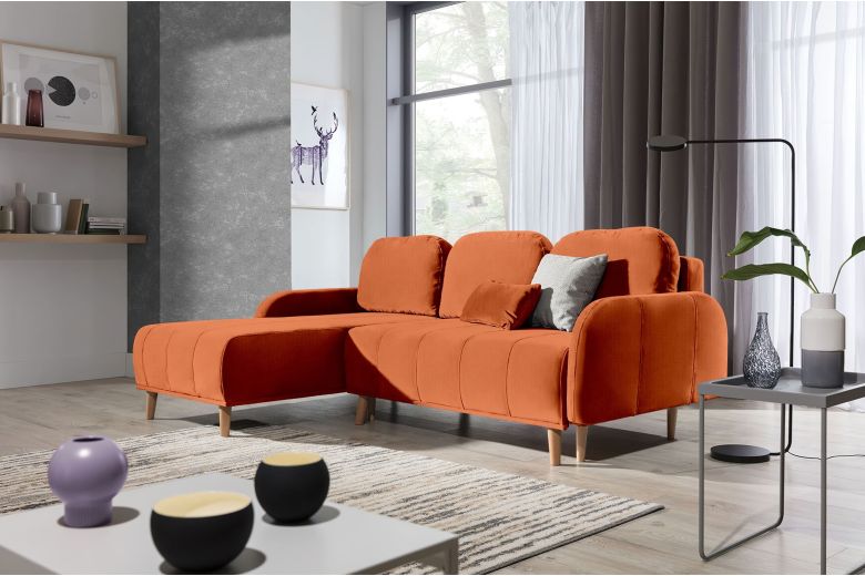 Corner sofa - Domi (Pull-out with storage box)