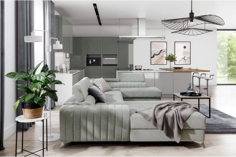 U shape sofa - Lacante (Pull-out with storage box)