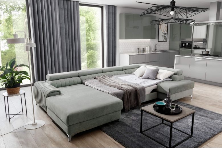 U shape sofa - Lacante (Pull-out with storage box)