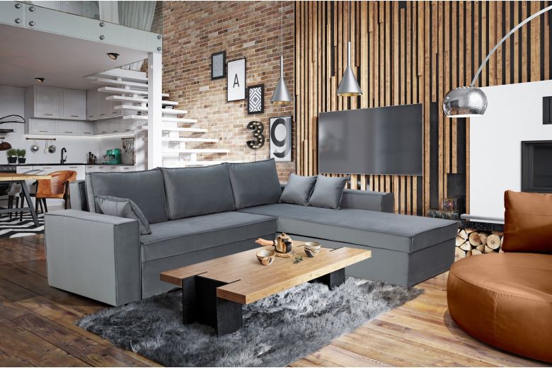 Corner sofa with changeable corner - Olymp (Pull-out with storage box)