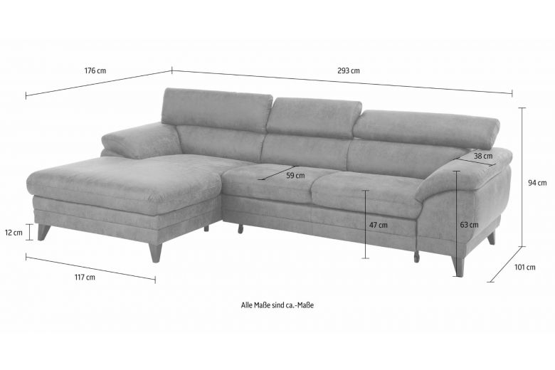 Corner sofa - Shally (Pull-out with storage box)