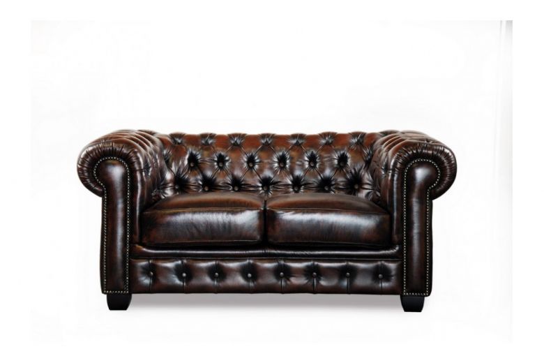 Leather 2 seat sofa - Chesterfield