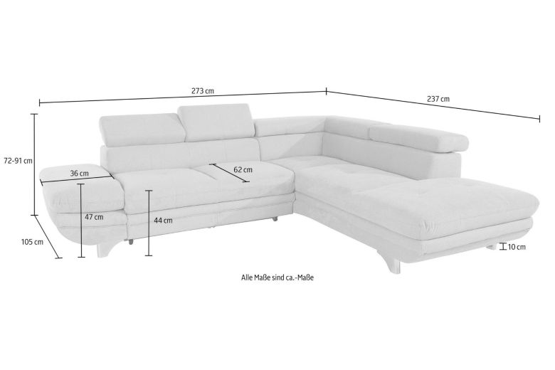 Corner sofa XL - Enterprise with hocker (Pull-out)