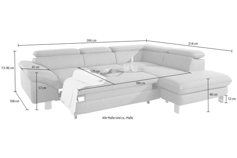 Leather corner sofa XL - Driver XL (Pull-out with storage box)