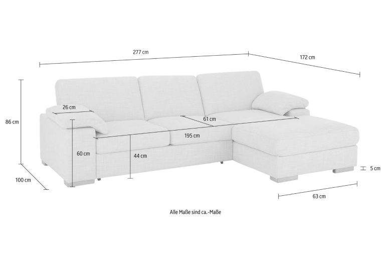 Corner sofa - Ventura (Pull-out with storage box)