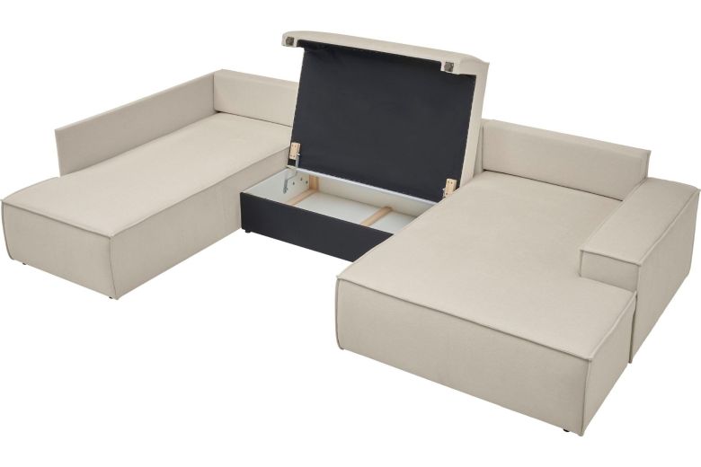 U shape sofa - Sherwood (Pull-out with storage box)