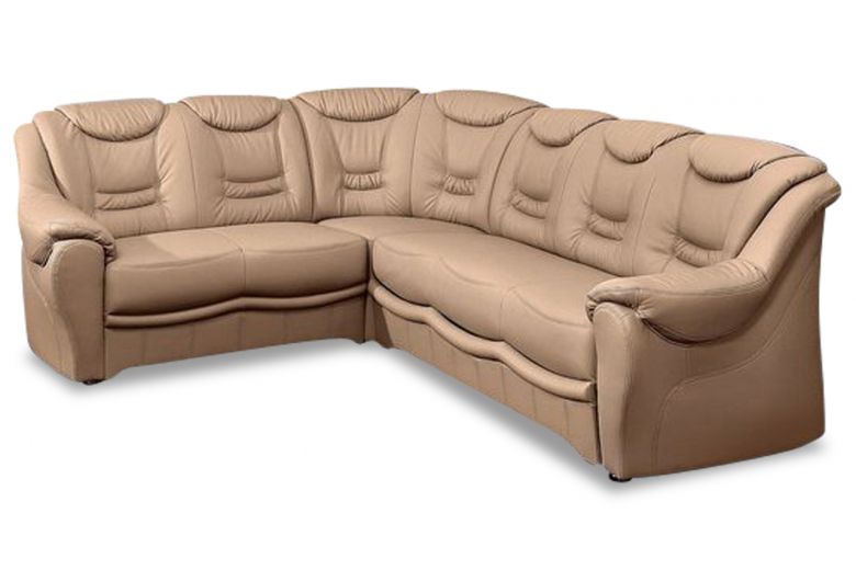 Leather corner sofa XL - Bansin (Pull-out)