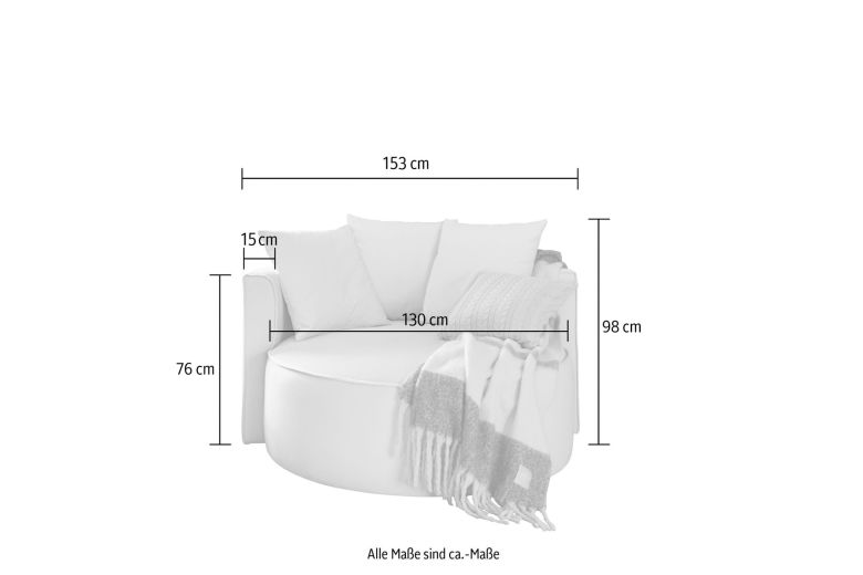 Lamamistool - XXL Loveseat ar pufu