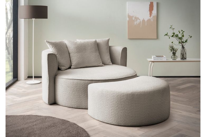 Lamamistool - XXL Loveseat ar pufu