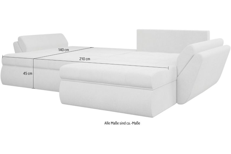 Corner sofa - Lolani (Pull-out with storage box)