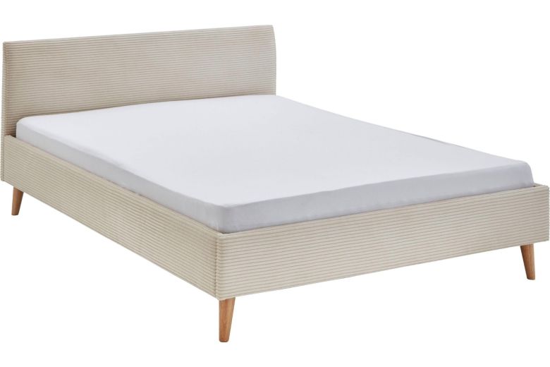 Upholstered bed 140x200 - Wicki with bed slat