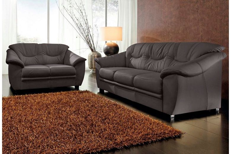 Leather furniture set 3+2 - Savona with hocker
