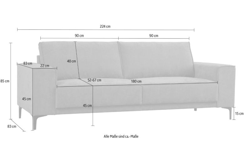 3 seat sofa - Oland