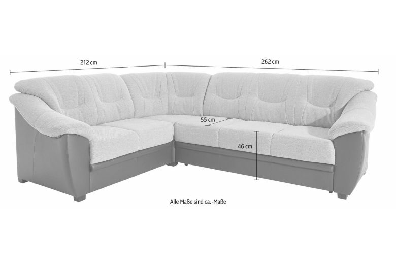 Leather corner sofa XL - Savona (Pull-out)