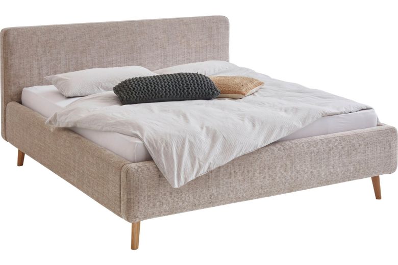 Upholstered bed 160x200 - Mattis with bed slat