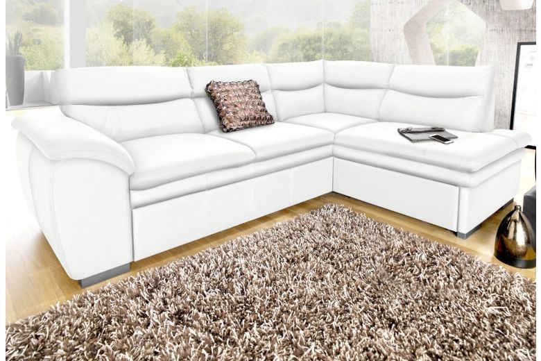 Leather corner sofa - Leandra