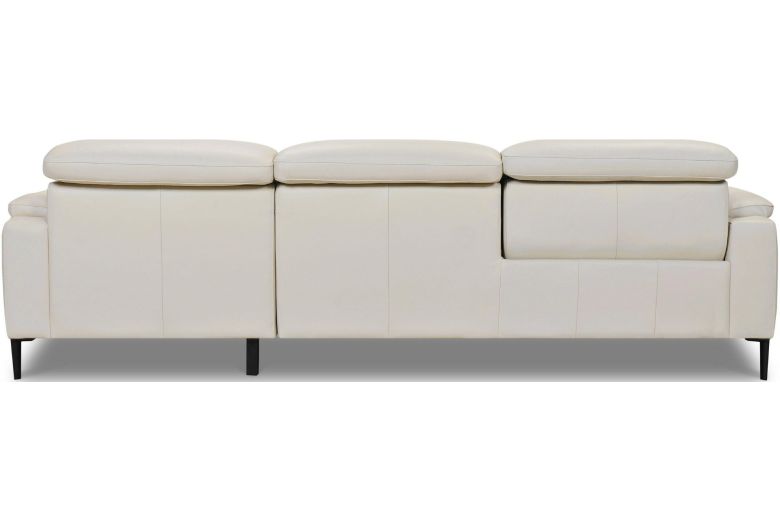 Leather corner sofa - Sacramento with hocker