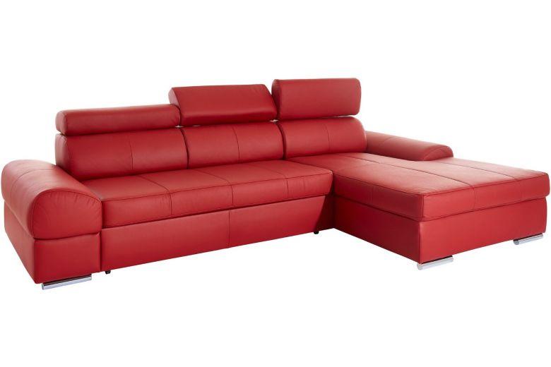 Leather corner sofa - Broadway (Pull-out)