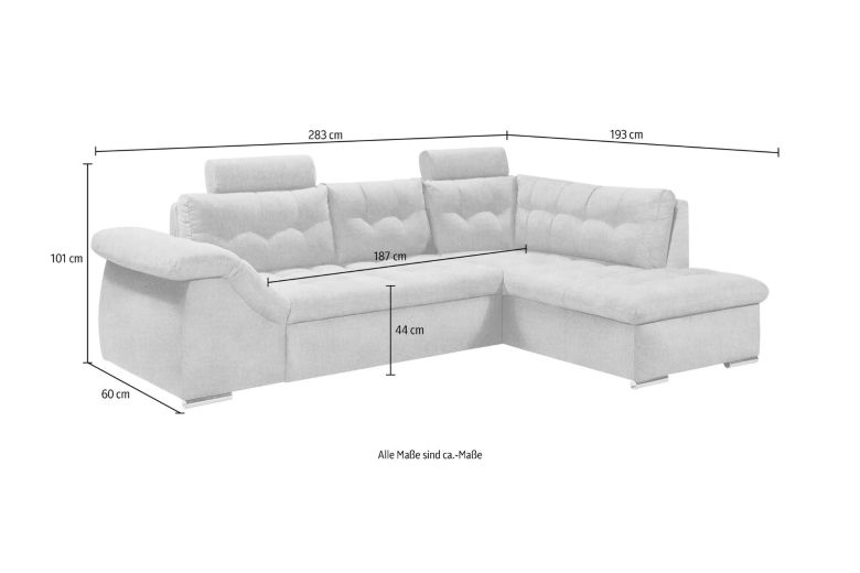 Corner sofa XL - Oman (Pull-out with storage box)