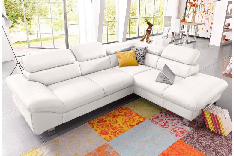 Leather corner sofa XL - Driver XL (Pull-out with storage box)