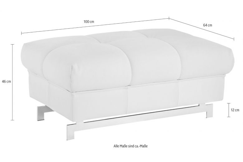 Leather 2 seat sofa - Chef with hocker