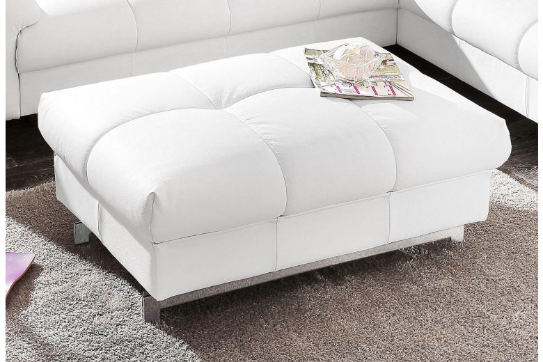 Leather 2 seat sofa - Chef with hocker
