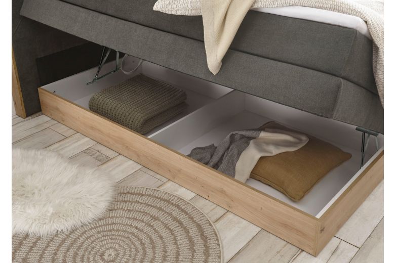 Boxspring bed 180x200 - Bellevue (Pull-out with storage box)