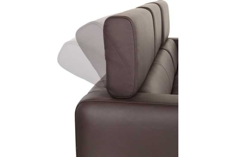 Leather corner sofa - Sammy ar pufu (Pull-out with storage box)