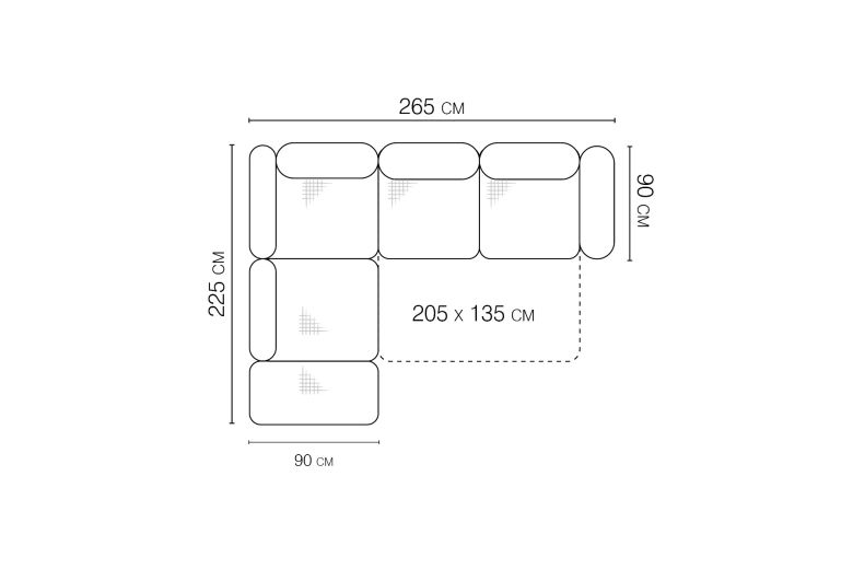 Corner sofa XL - Busto (Pull-out with storage box)