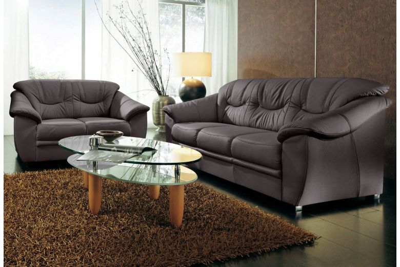 Leather furniture set 3+2 - Savona with hocker