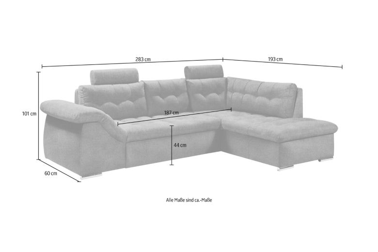 Corner sofa XL - Oman (Pull-out with storage box)