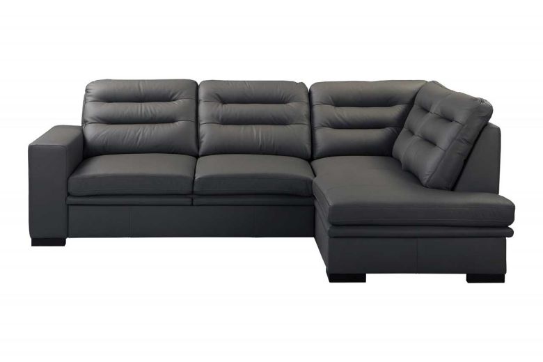 Leather corner sofa XL - Caro (Pull-out with storage box)