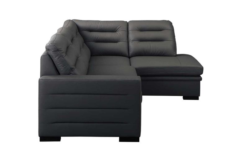 Leather corner sofa XL - Caro (Pull-out with storage box)