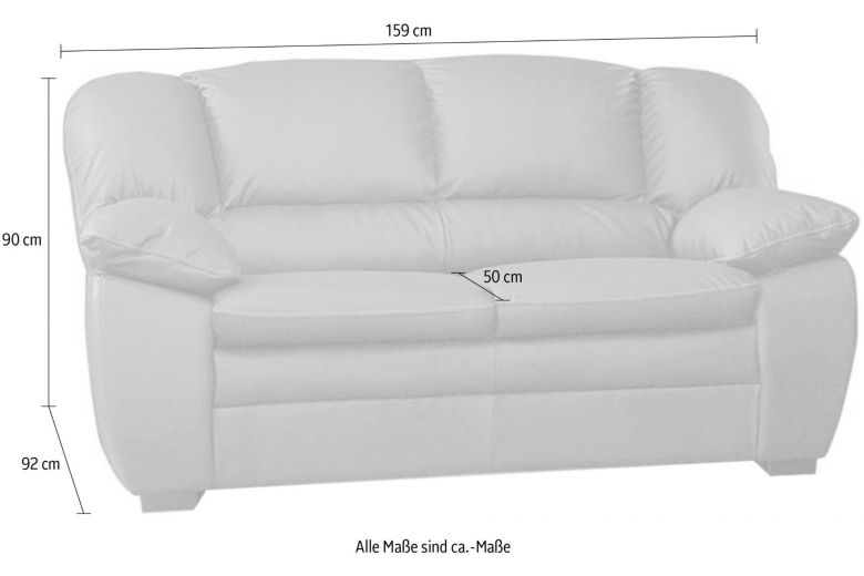Leather 2 seat sofa - Casino