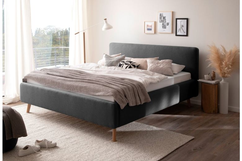 Upholstered bed 160x200 - Mattis with bed slat (With storage box)