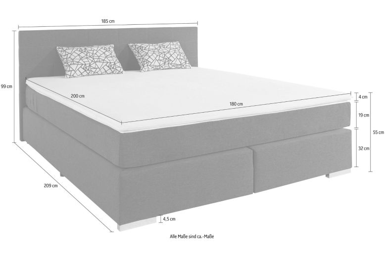 Boxspring bed 180x200 - Simba