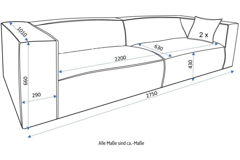 3 seat sofa - Bakels ar pufu