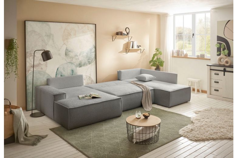 U shape sofa - Sherwood (Pull-out with storage box)