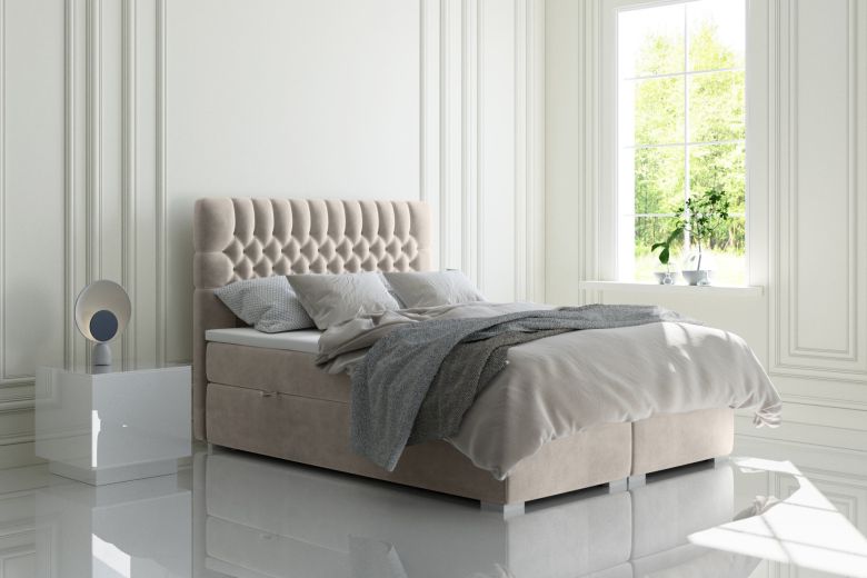 Upholstered bed - Dalia (With storage box)