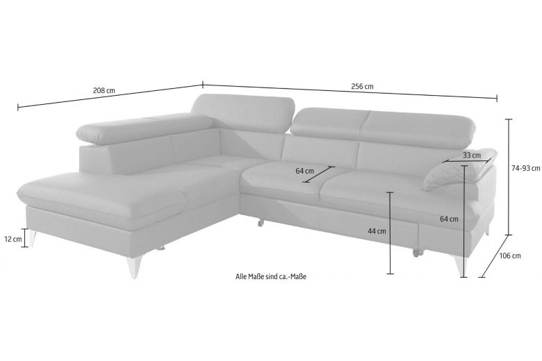 Leather corner sofa XL - Caluso