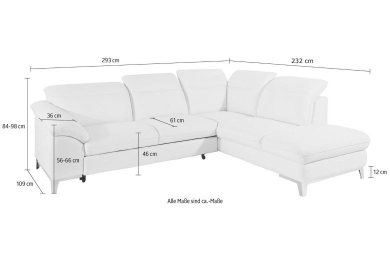 Leather corner sofa XL - Teresa