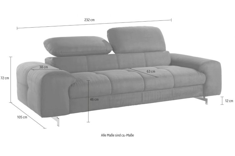 Leather 3 seat sofa - Chef
